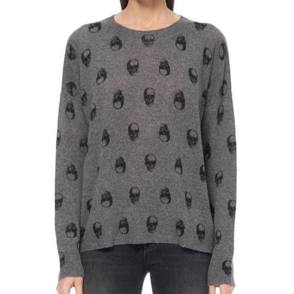 360 Cashmere Sweaters - NWT 360 Cashmere Skull Print Cashmere Sweater XS